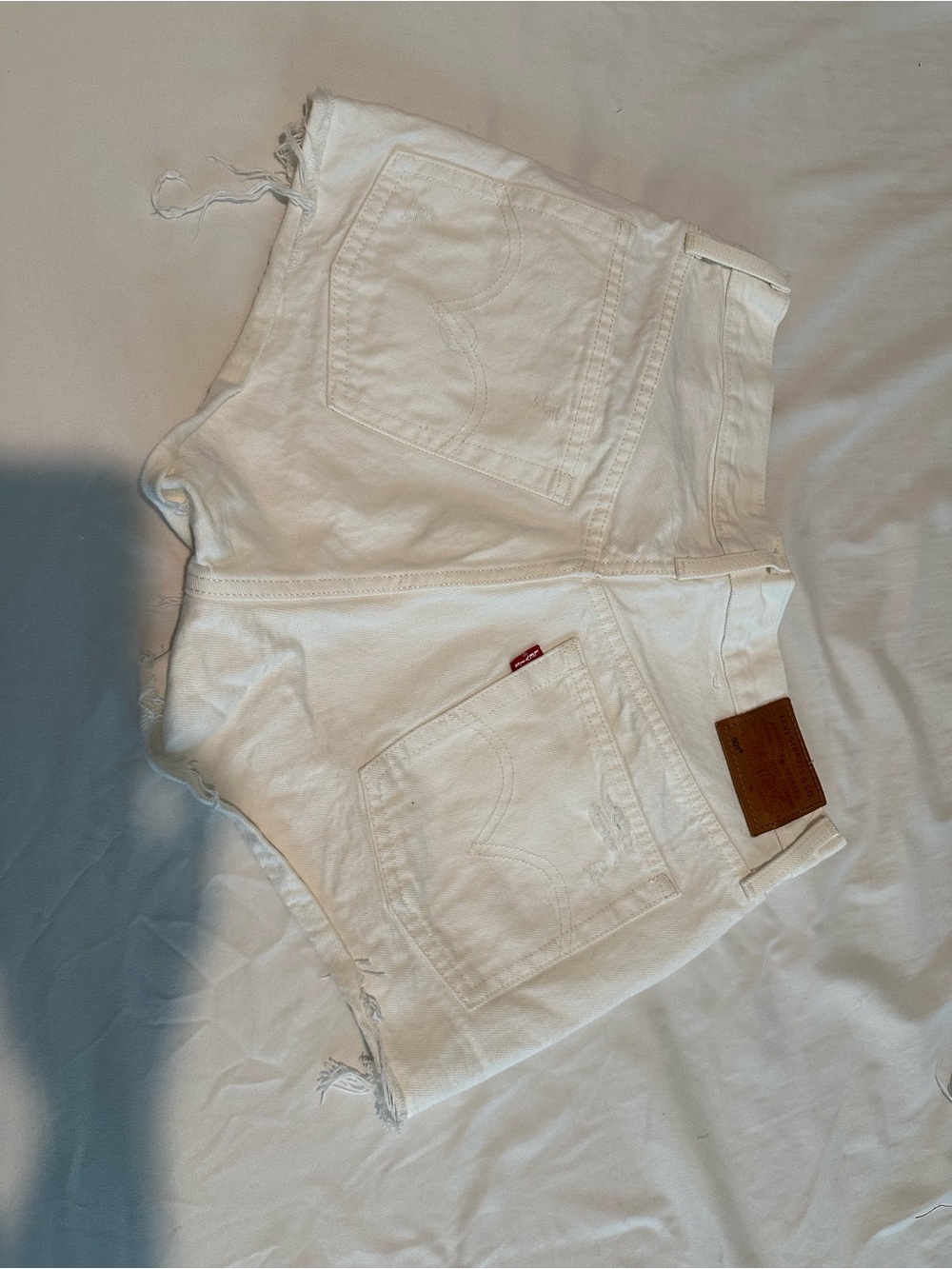 Levi’s White 501 Shorts
